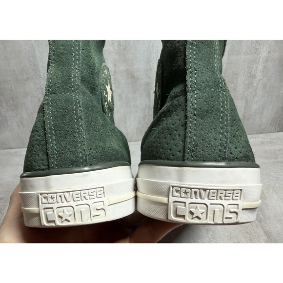 Converse Chuck Taylor All Star CONS Shoes Unisex 12M/14W Green Suede High Top - Picture 5 of 15